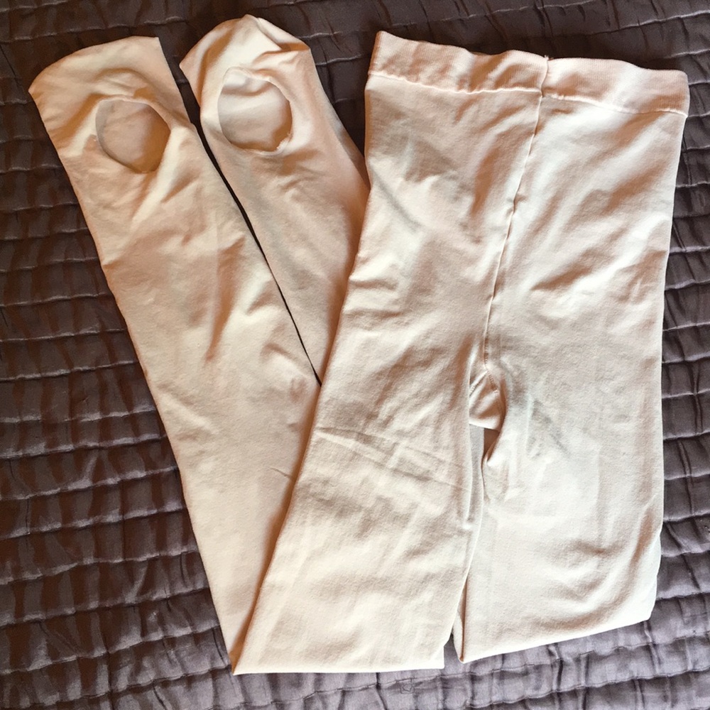 Pink ballet tights